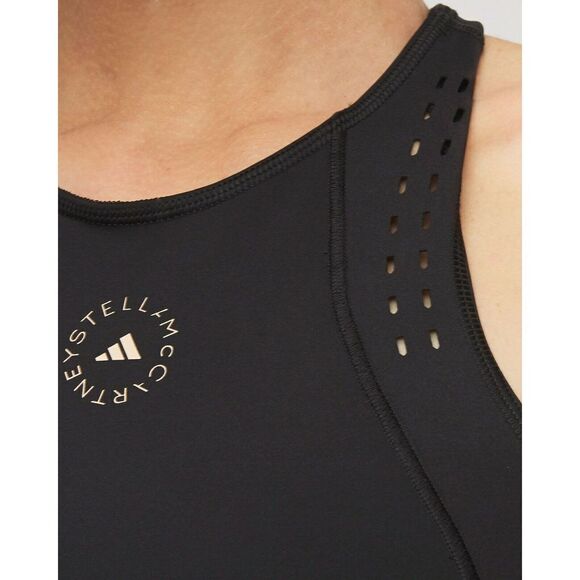adidas x Stella McCartney Women Sz 2XS Black TruePurpose Crop Top Sports Bra - Picture 4 of 7